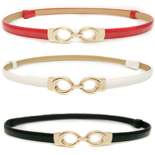 new women thin belt fashion stretchy gold buckle belts pu leather adjust waistbands clothing accessories for girl, Black;brown
new women thin belt fashion stretchy gold buckle belts pu leather adjust waistbands clothing accessories for girl, Black;brown
