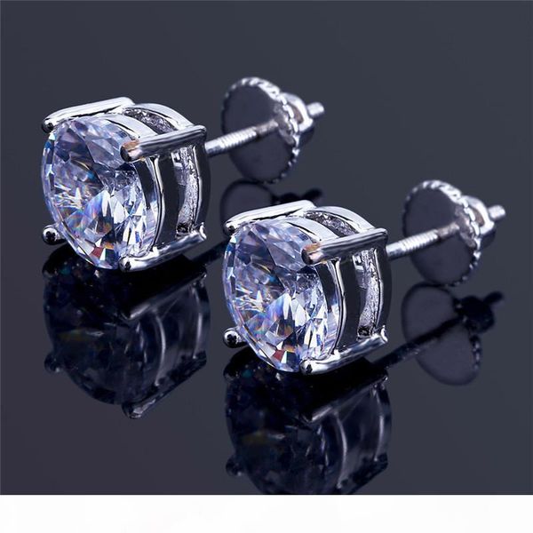 l 8mm hip hop cz earrings for men women luxury screw back earings ring full dimaond hip hop ear stud gold jewelry, Golden;silver
l 8mm hip hop cz earrings for men women luxury screw back earings ring full dimaond hip hop ear stud gold jewelry, Golden;silver