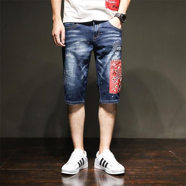 european and american male fashion designer mens blue ripped embroidery jeans male slim short pants casual pants rock revival jeans short
european and american male fashion designer mens blue ripped embroidery jeans male slim short pants casual pants rock revival jeans short