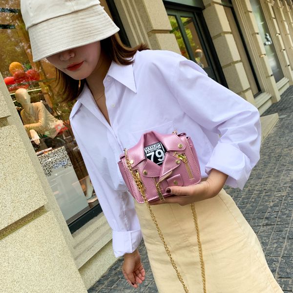 online celebrity ins women 2020 new personalized punk clothing bag fashion versatile chain messenger clothing bag, White
online celebrity ins women 2020 new personalized punk clothing bag fashion versatile chain messenger clothing bag, White