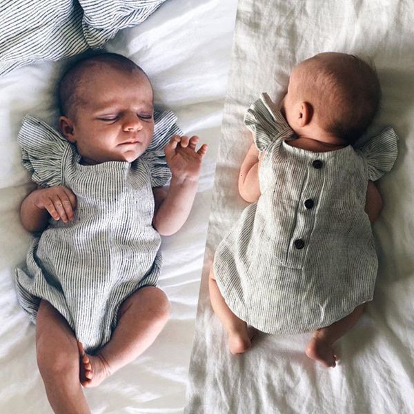 striped ruffles lovely newborn infant baby girls bodysuit bebe loose leotard body summer baby clothes, Blue
striped ruffles lovely newborn infant baby girls bodysuit bebe loose leotard body summer baby clothes, Blue