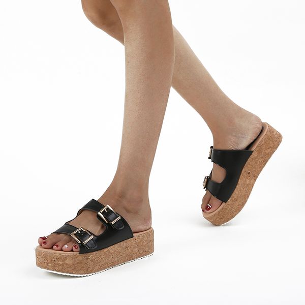 fashion buckle platform sandals beach slippers women peep toe black platform causal shoes white pu leather shoes summer
fashion buckle platform sandals beach slippers women peep toe black platform causal shoes white pu leather shoes summer