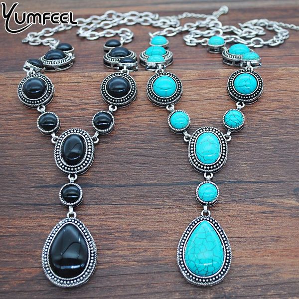 yumfeel classic elegant syntheticturquoise pendant necklaces fashion water drop shape long chain necklaces for women jewelry, Silver
yumfeel classic elegant syntheticturquoise pendant necklaces fashion water drop shape long chain necklaces for women jewelry, Silver
