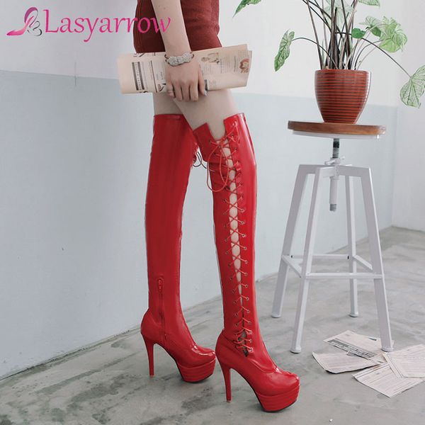 lasyarrow 2020 женщины boots зима новая мода круглый голову молния тонкий каблук высокий каблук платформы над коленом сапоги плюс размер, Black
lasyarrow 2020 женщины boots зима новая мода круглый голову молния тонкий каблук высокий каблук платформы над коленом сапоги плюс размер, Black