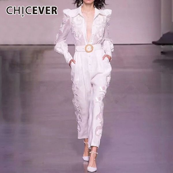 women's jumpsuits & rompers chicever summer embroidery jumpsuit for women lapel collar long sleeve high waist perspective slim pants fe, Black;white
women's jumpsuits & rompers chicever summer embroidery jumpsuit for women lapel collar long sleeve high waist perspective slim pants fe, Black;white