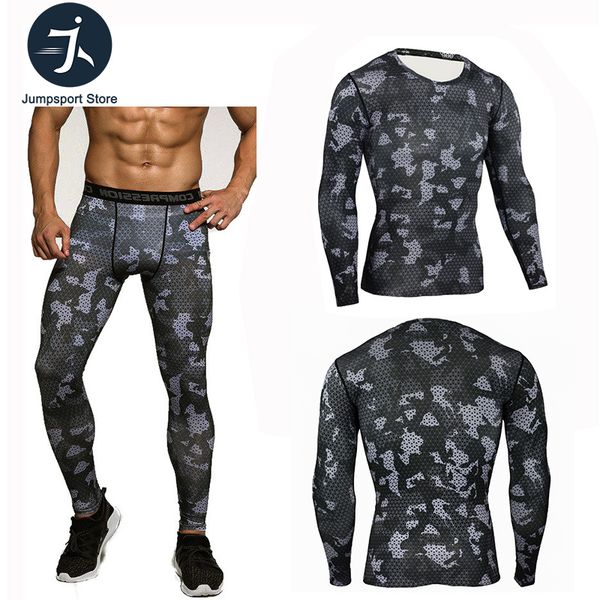 new men's sportswear rash guard men's camouflage clothing compression sport leggings t-shirt jogging training clothing, Black;blue
new men's sportswear rash guard men's camouflage clothing compression sport leggings t-shirt jogging training clothing, Black;blue