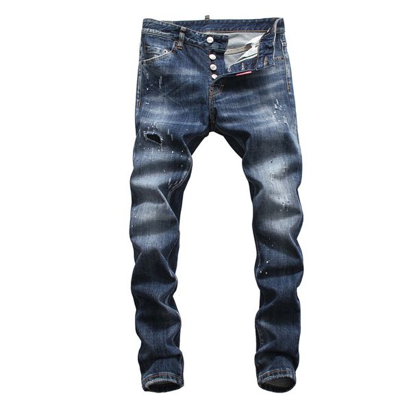 2020 mens designe jeans distressed motorcycle biker jeans rock skinny ripped hole printing brand denim jeans, Blue
2020 mens designe jeans distressed motorcycle biker jeans rock skinny ripped hole printing brand denim jeans, Blue