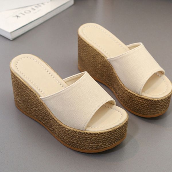 women wedges slippers woman 2020 peep toe comfortable women's platform summer ladies casual female fashion beach shoes, Black
women wedges slippers woman 2020 peep toe comfortable women's platform summer ladies casual female fashion beach shoes, Black