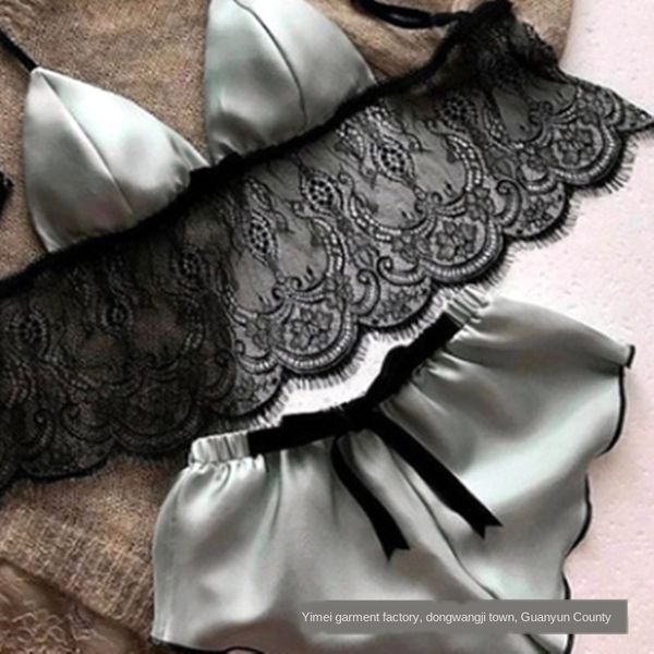 women's underwearsimulated underwear imitation silk nightdress women's two-piece set large size home underwear set, Black;white
women's underwearsimulated underwear imitation silk nightdress women's two-piece set large size home underwear set, Black;white