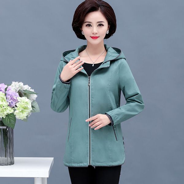 2020 spring autumn women fashion plus size jackets fashion hooded outwears women loose coats female windbreaker mom s71, Black;brown 
2020 spring autumn women fashion plus size jackets fashion hooded outwears women loose coats female windbreaker mom s71, Black;brown
