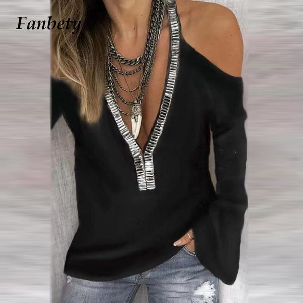 women v-neck sequins chiffon blouse shirt autumn elegant off shoulder blouse office lady long sleeve blusa 5xl, White
women v-neck sequins chiffon blouse shirt autumn elegant off shoulder blouse office lady long sleeve blusa 5xl, White