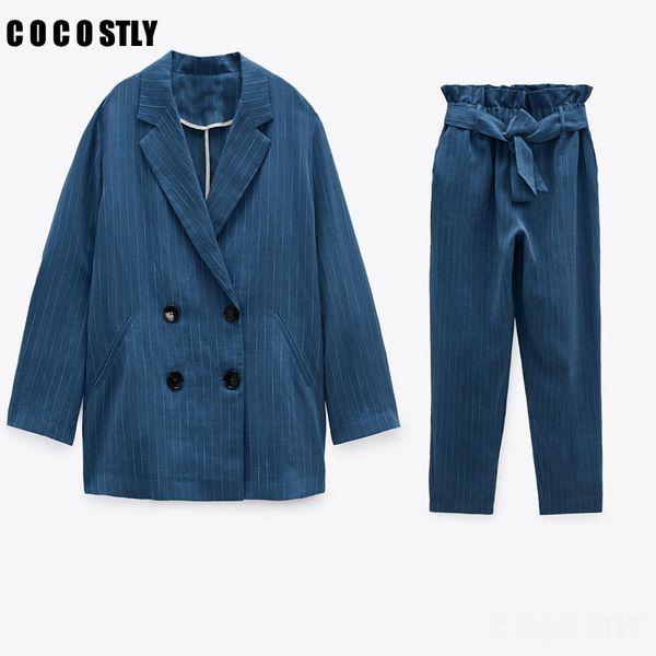 work fashion pant suits 2 piece set for women double breasted striped blazer jacket & trouser office lady suit feminino 2020, White;black
work fashion pant suits 2 piece set for women double breasted striped blazer jacket & trouser office lady suit feminino 2020, White;black