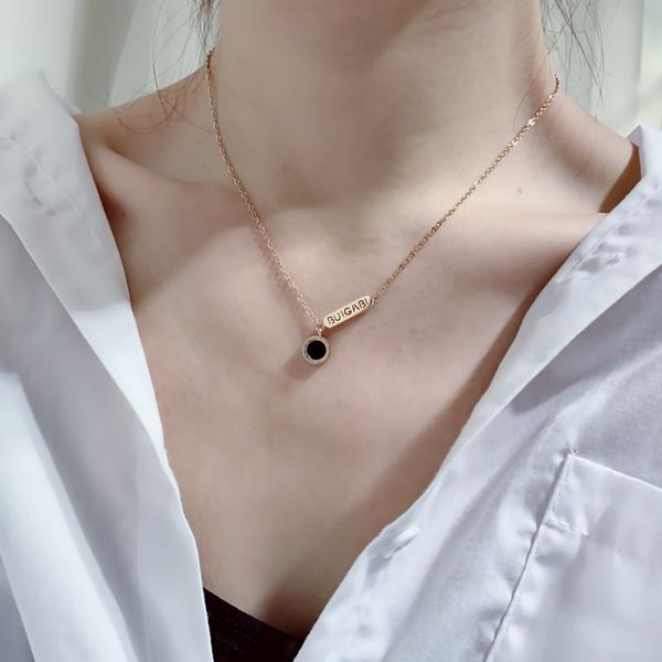 yun ruo rose gold color black shell roman number pendant necklace fashion titanium steel jewelry woman birthday gift never fade, Silver
yun ruo rose gold color black shell roman number pendant necklace fashion titanium steel jewelry woman birthday gift never fade, Silver