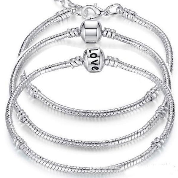 charm bracelets 925 sterling silver 3mm snake chain fit charms bead bangle bracelet fashion jewelry diy gift for men women, Golden;silver
charm bracelets 925 sterling silver 3mm snake chain fit charms bead bangle bracelet fashion jewelry diy gift for men women, Golden;silver