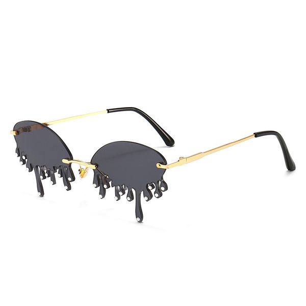 2020 rimless sunglasses women fashion vintage unique tears shape steampunk sunglasses female gafas shades uv400 oculos feminino, White;black 
2020 rimless sunglasses women fashion vintage unique tears shape steampunk sunglasses female gafas shades uv400 oculos feminino, White;black