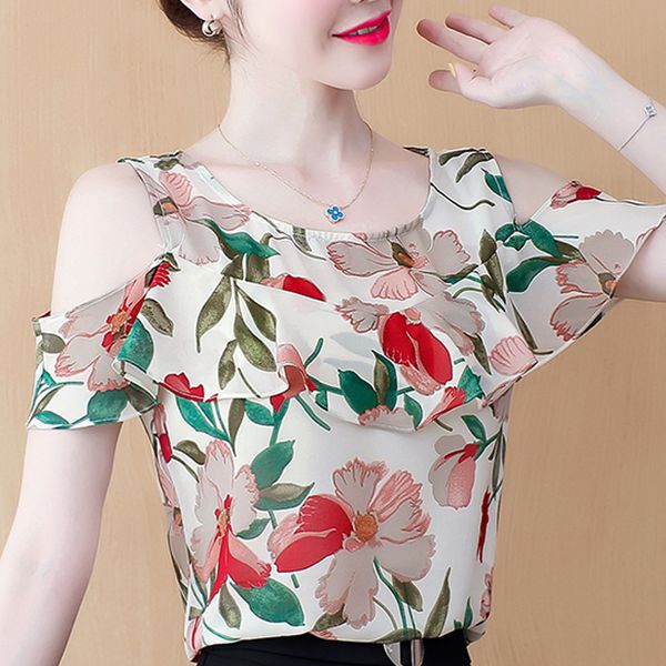 blusas mujer de moda 2020 blouse women off shoulder o-neck print chiffon blouses shirt short sleeve women shirts d365, White
blusas mujer de moda 2020 blouse women off shoulder o-neck print chiffon blouses shirt short sleeve women shirts d365, White