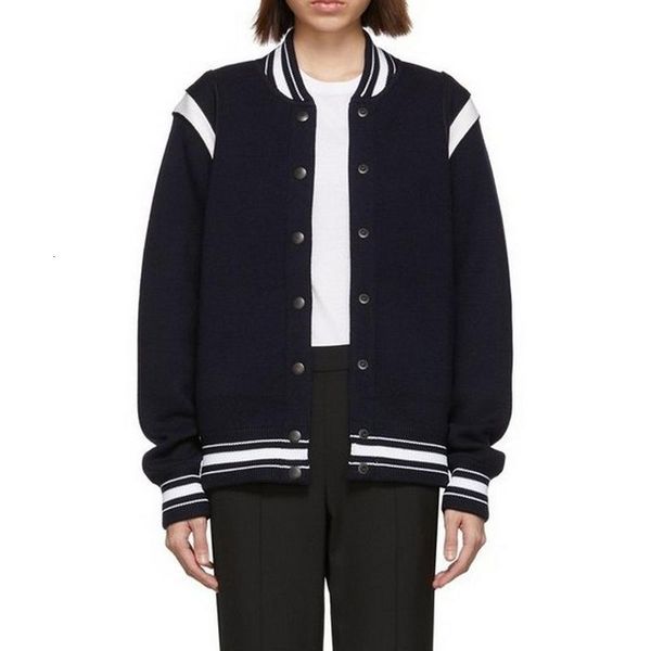 18fw letter logo dark blue hundred side streaks baseball jacket stitching fashion button coat casual high street hip hop outerwear hfhljk048, Black;brown
18fw letter logo dark blue hundred side streaks baseball jacket stitching fashion button coat casual high street hip hop outerwear hfhljk048, Black;brown