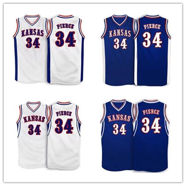 paul pierce 34 kansas jayhawks basketball jersey white blue retro throwbacks embroidery stitched personalized custom jerseys, Gray
paul pierce 34 kansas jayhawks basketball jersey white blue retro throwbacks embroidery stitched personalized custom jerseys, Gray