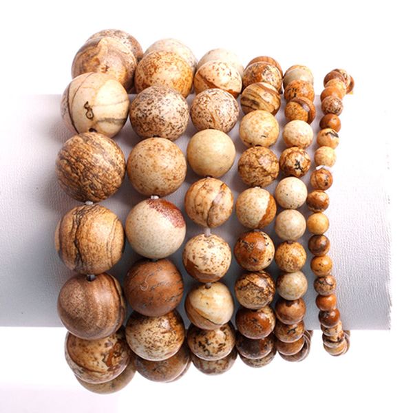 round picture jaspers stone beads bracelet: 4mm to 14mm natural stone beads bracelet diy jewelry for women for gift wholesale, Black
round picture jaspers stone beads bracelet: 4mm to 14mm natural stone beads bracelet diy jewelry for women for gift wholesale, Black