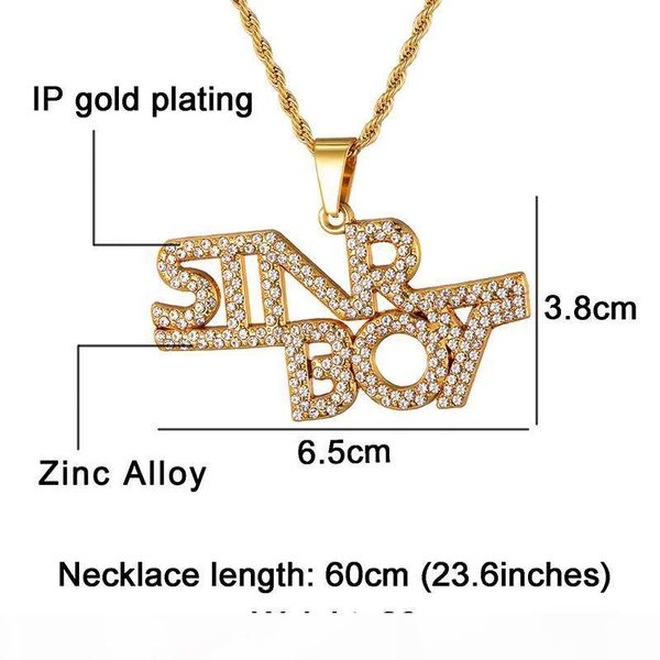 hip hop gold color letters words bling full rhinestoned iced out rope chain pendants & necklaces for men jewelry, Silver
hip hop gold color letters words bling full rhinestoned iced out rope chain pendants & necklaces for men jewelry, Silver