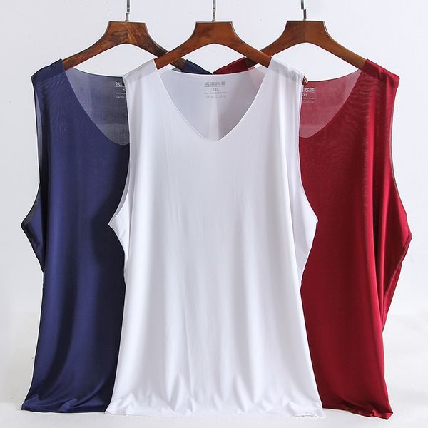 men' new ice silk summer seamless large size v-neck wide shoulder base shirt solid color sports breathable shirt vest vest, White;black
men' new ice silk summer seamless large size v-neck wide shoulder base shirt solid color sports breathable shirt vest vest, White;black