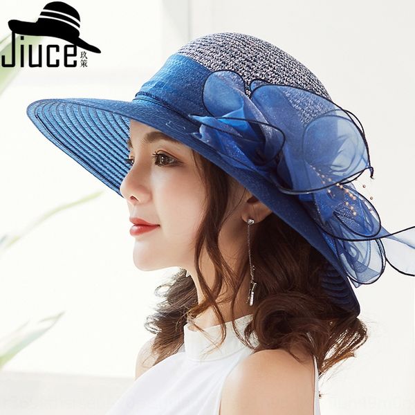 children's summer new taiwan yarn large flower color matching sun silk thread silk thread hat sun hat, Blue;gray
children's summer new taiwan yarn large flower color matching sun silk thread silk thread hat sun hat, Blue;gray