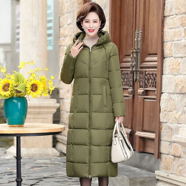 2020 new middle age women winter solid zippers jacket female hooded long coat slim thick warm plus size 7xl parkas a235, Black
2020 new middle age women winter solid zippers jacket female hooded long coat slim thick warm plus size 7xl parkas a235, Black