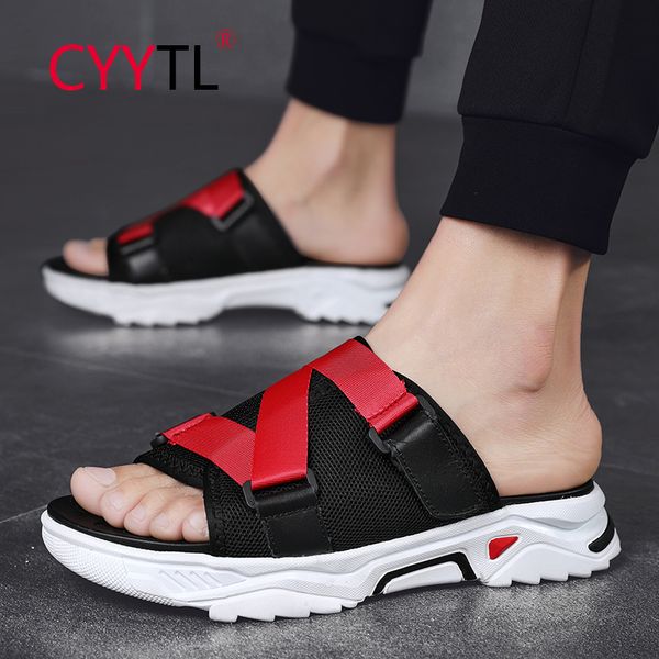 cyytl new design men's fashion summer slippers solid color leather flat sandals casual patchwork flip flops, Black
cyytl new design men's fashion summer slippers solid color leather flat sandals casual patchwork flip flops, Black