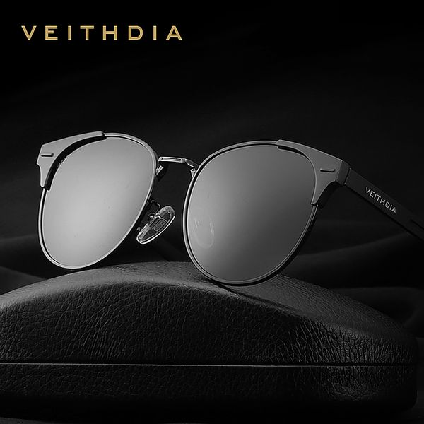 

veithdia unisex ретро алюминия марка солнцезащитные очки поляризованные объектива vintage очки аксессуары солнцезащитные очки óculos для муж, White;black