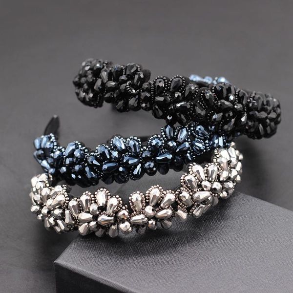 korean version of the simple flower street beat headband new personality hand-stitched rice beads geometric flower headband 862, Golden;silver 
korean version of the simple flower street beat headband new personality hand-stitched rice beads geometric flower headband 862, Golden;silver