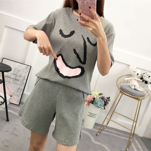 2020 корейский стиль хлопок пижамы женщины лето с короткими рукавами тонких простого похудения выражения домашней одежды и шорты главной шор, Blue;red
2020 корейский стиль хлопок пижамы женщины лето с короткими рукавами тонких простого похудения выражения домашней одежды и шорты главной шор, Blue;red