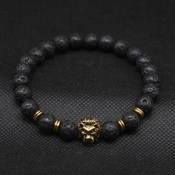 wholesale antique gold plated buddha leo lion head bracelet black lava stone beaded bracelets for men women
wholesale antique gold plated buddha leo lion head bracelet black lava stone beaded bracelets for men women
