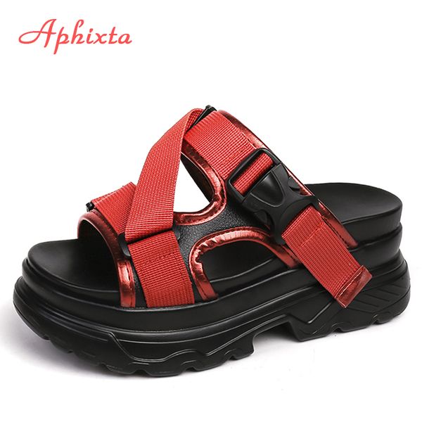 aphixta 2.95inch платформа слайды женщины танкетке пряжкой обувь женщины кожа pu лето zapatos mujer сандалии женщина шлепанцы, Black
aphixta 2.95inch платформа слайды женщины танкетке пряжкой обувь женщины кожа pu лето zapatos mujer сандалии женщина шлепанцы, Black