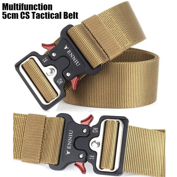 100pcs quick release men cs tactical belts nylon belt+buckle adjustable heavy duty training waist band hunt accessories, Black;gray
100pcs quick release men cs tactical belts nylon belt+buckle adjustable heavy duty training waist band hunt accessories, Black;gray