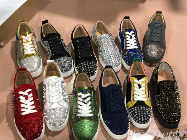 red bottom shoes luxury designer junior spikes men trainers 100% real leather suede spike crystal wedding party shoes low flats sale, Black
red bottom shoes luxury designer junior spikes men trainers 100% real leather suede spike crystal wedding party shoes low flats sale, Black