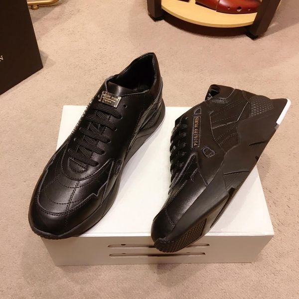 2020w high-quality fashionable leather thick-soled low-casual men's tide shoes, luxury fashion wild breathable sports running shoes, Black
2020w high-quality fashionable leather thick-soled low-casual men's tide shoes, luxury fashion wild breathable sports running shoes, Black