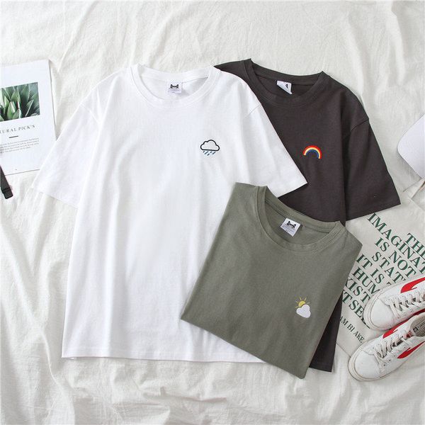 harajuku korea women casual fashion t-shirt summer simple plus size white rainbow basic oversized tees kawaii female my6635
harajuku korea women casual fashion t-shirt summer simple plus size white rainbow basic oversized tees kawaii female my6635