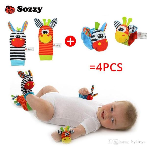 4pcs/set cartoon baby rattles sozzy plush socks wrist rattle set educational toy for newborn boys girls gift
4pcs/set cartoon baby rattles sozzy plush socks wrist rattle set educational toy for newborn boys girls gift