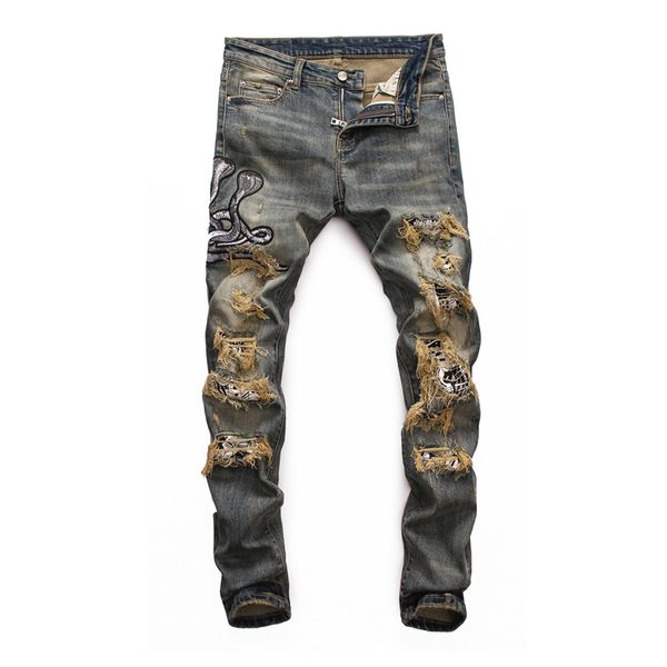 new mens denim jeans straight biker skinny jeans casual trousers cowboy france style hip hop men jeans fear of god, Blue
new mens denim jeans straight biker skinny jeans casual trousers cowboy france style hip hop men jeans fear of god, Blue