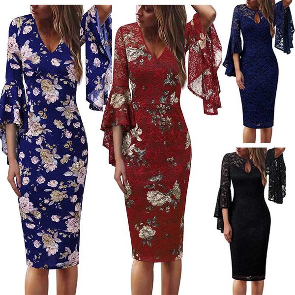 vfemage womens keyhole front floral print lace ruffle bell sleeve cocktail wedding party club slim bodycon pencil dress 960, Black;gray
vfemage womens keyhole front floral print lace ruffle bell sleeve cocktail wedding party club slim bodycon pencil dress 960, Black;gray