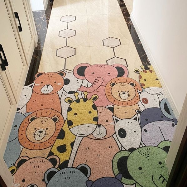 carpet ring carpet silk carpet cartoon household cropped door mat silk ring door mat