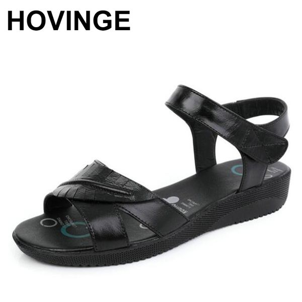 sandals hovinge 2021 summer genuine leather light comfortable wedge women fashion casual, Black
sandals hovinge 2021 summer genuine leather light comfortable wedge women fashion casual, Black