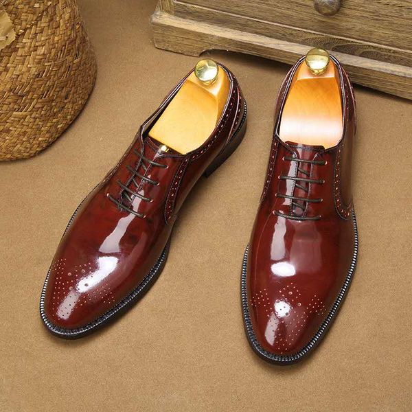 men's leather shoes business formal wear anti slip wear leather block carved men's high grade leather shoes, Black
men's leather shoes business formal wear anti slip wear leather block carved men's high grade leather shoes, Black