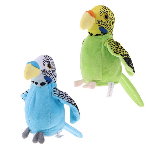 2xwaving wings talking parrot repeat talk imitates you say toy speaking gift