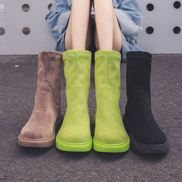 women's boots autumn booties woman 2020 low heel round toe female shoes luxury designer boots-women mid-calf rock mid calf, Black
women's boots autumn booties woman 2020 low heel round toe female shoes luxury designer boots-women mid-calf rock mid calf, Black