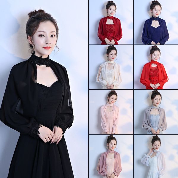 ku4bj shawl women's summer armour wedding dress chiffon thin long sleeve wedding dress pullover black all-match daily pullover dinner s, Blue;gray
ku4bj shawl women's summer armour wedding dress chiffon thin long sleeve wedding dress pullover black all-match daily pullover dinner s, Blue;gray
