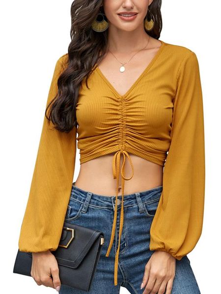 women summer v-neck casual wrapped shirts cropped full sleeve slim t-shirt casual office shirts ladies streetwear, White
women summer v-neck casual wrapped shirts cropped full sleeve slim t-shirt casual office shirts ladies streetwear, White