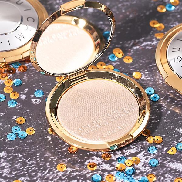 

Highlighters powder Flying saucer packaging With mirror High coloration Fine powder stereoscopic effect No fading makeup wholesale lot