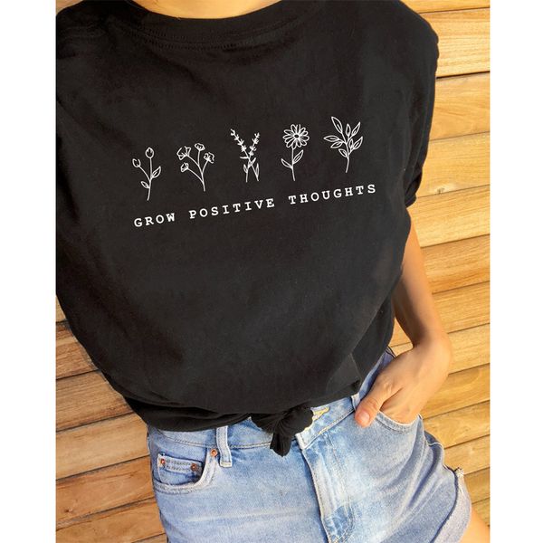 vintage women floral print tshirt summer inspired slogan graphic boho tee mental health shirt grow positive thoughts t-shirt, White
vintage women floral print tshirt summer inspired slogan graphic boho tee mental health shirt grow positive thoughts t-shirt, White