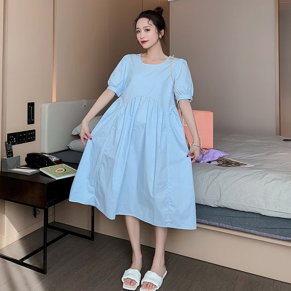 5830# maternity dress summer short sleeve easy matching loose stylish asymmetric dress for pregnant women mom, White
5830# maternity dress summer short sleeve easy matching loose stylish asymmetric dress for pregnant women mom, White